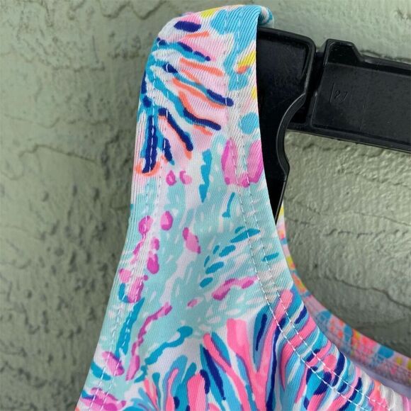 Lilly Pulitzer Girls Bathing Suit Tank Top XXS 4/5 Coral Reef Print - Picture 4 of 6